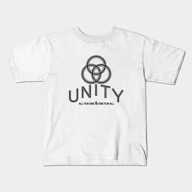 Unity - All For One & One For All Kids T-Shirt by enigmaart